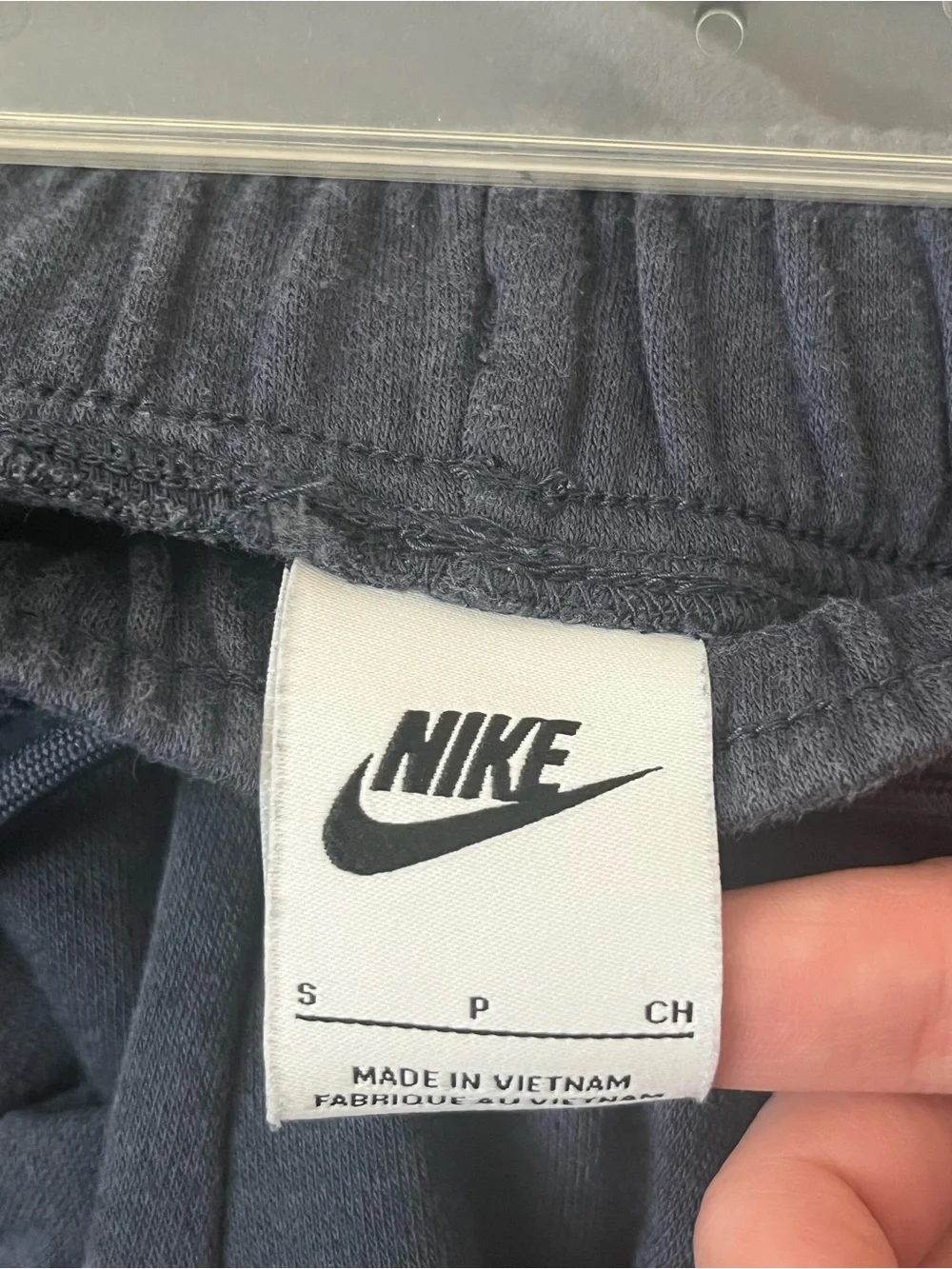 Nike Sportswear Easy Fleece Joggers Navy Sweatpants with Aqua Swoosh Accent